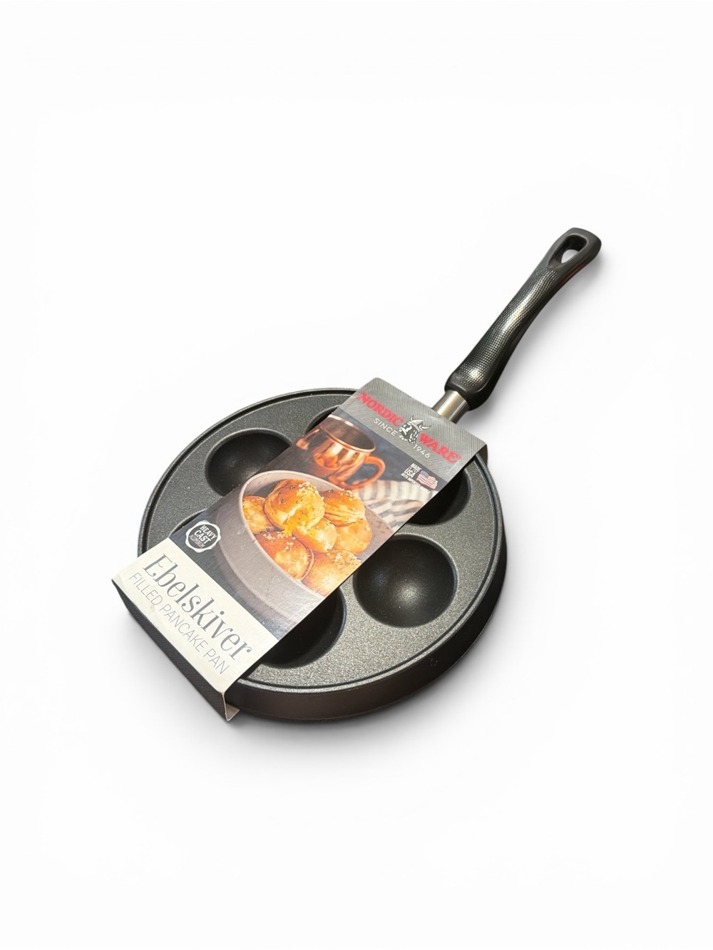 NEW Nordic Ware Danish Ebelskiver Iron Round Filled Pancakes Fruit Chocolate